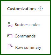 Screenshot of the command button location in make.powerapps